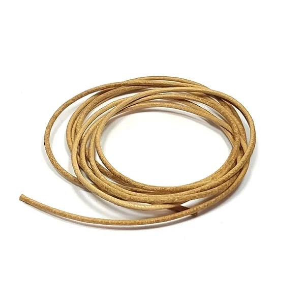 HobbyArts Lædersnor, 1m, Natur